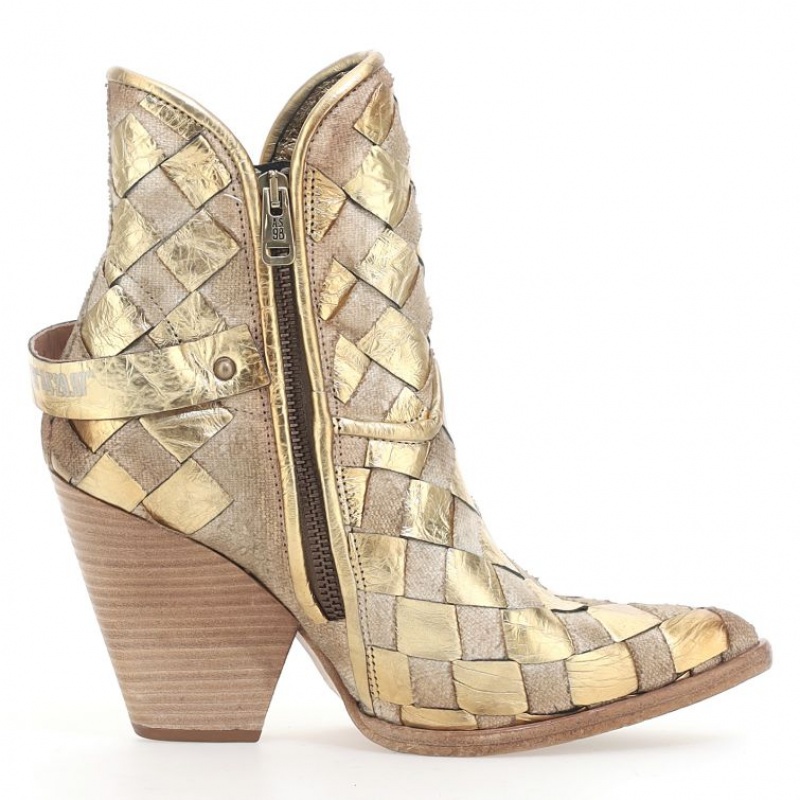 A.S.98 Bette Ankle boots Dam Guld | SE-AV5638029