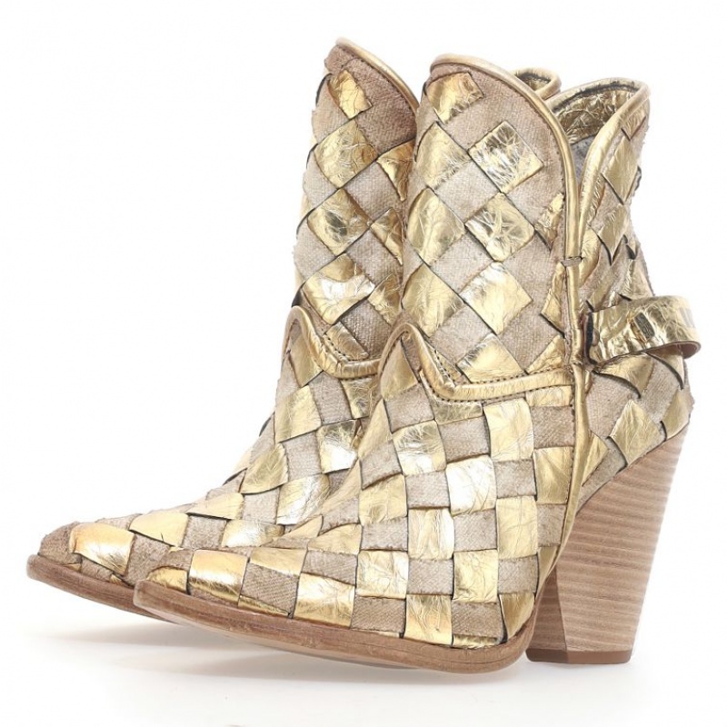 A.S.98 Bette Ankle boots Dam Guld | SE-AV5638029