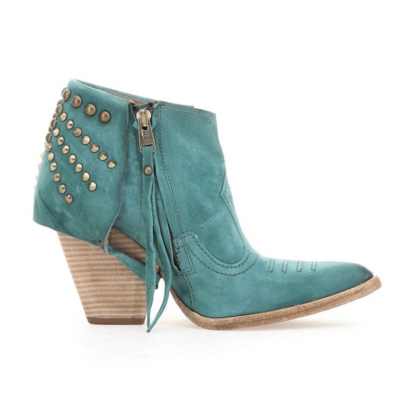 A.S.98 Blondie Ankle boots Dam Gröna | SE-LG0735162