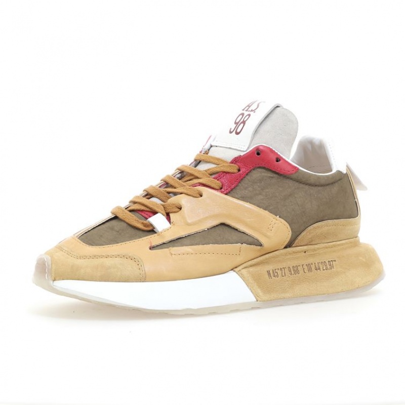 A.S.98 Franklyn Sneakers Herr Khaki | SE-EG8536297