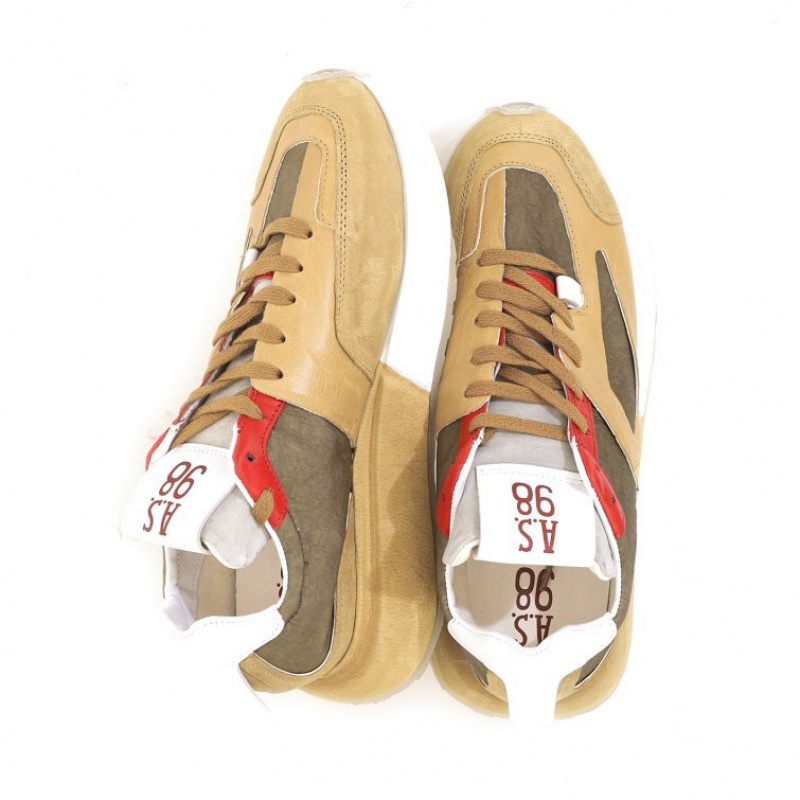 A.S.98 Franklyn Sneakers Herr Khaki | SE-EG8536297