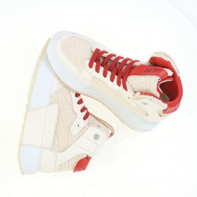 A.S.98 Hammond Sneakers Dam Vita Röda | SE-XI8637912