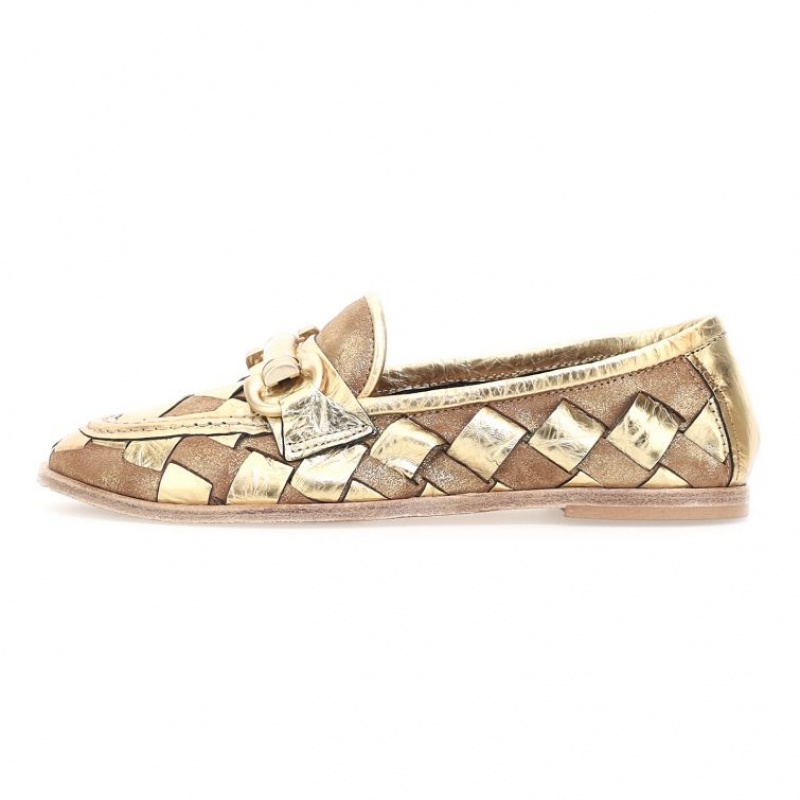 A.S.98 Janel flat shoes Dam Guld | SE-YH6219845