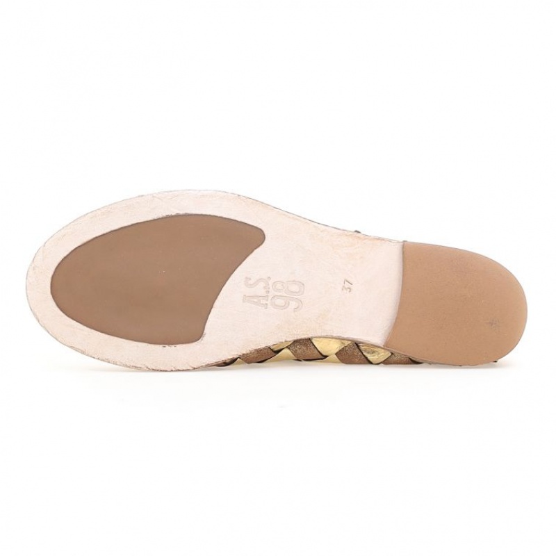 A.S.98 Janel flat shoes Dam Guld | SE-YH6219845