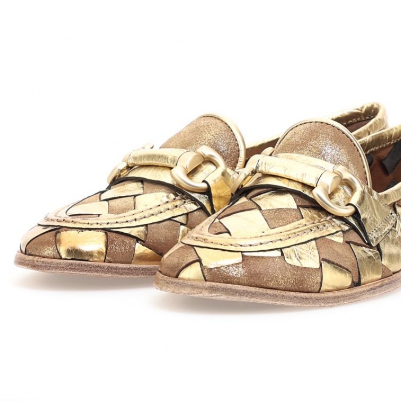 A.S.98 Janel flat shoes Dam Guld | SE-YH6219845