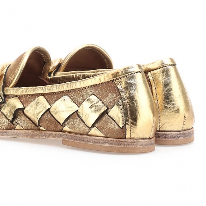 A.S.98 Janel flat shoes Dam Guld | SE-YH6219845