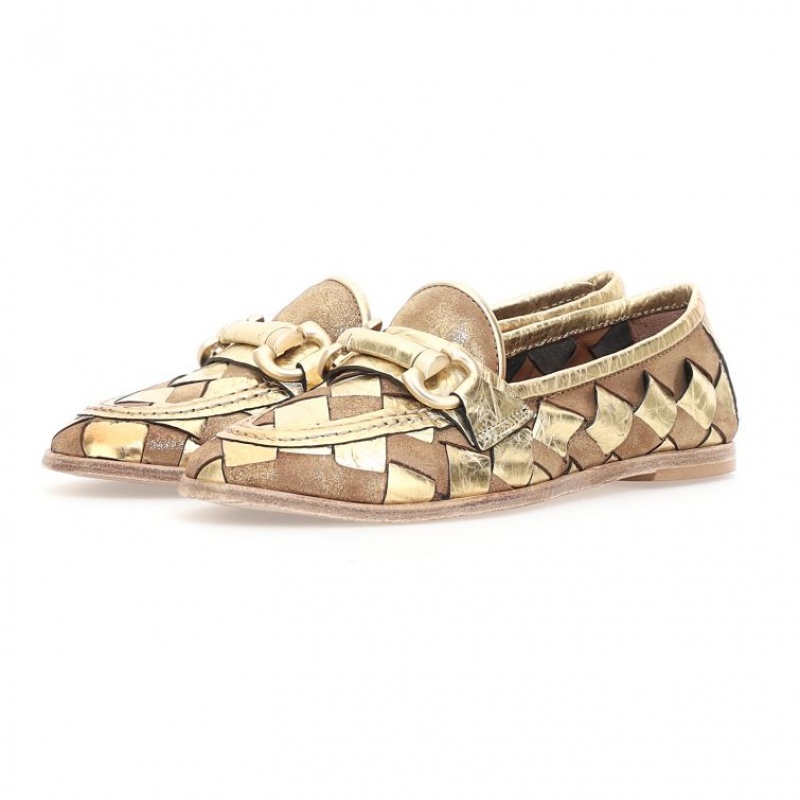 A.S.98 Janel flat shoes Dam Guld | SE-YH6219845