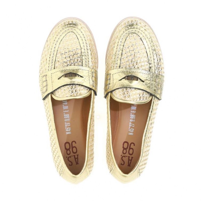 A.S.98 Janene flat shoes Dam Guld | SE-MT1402867