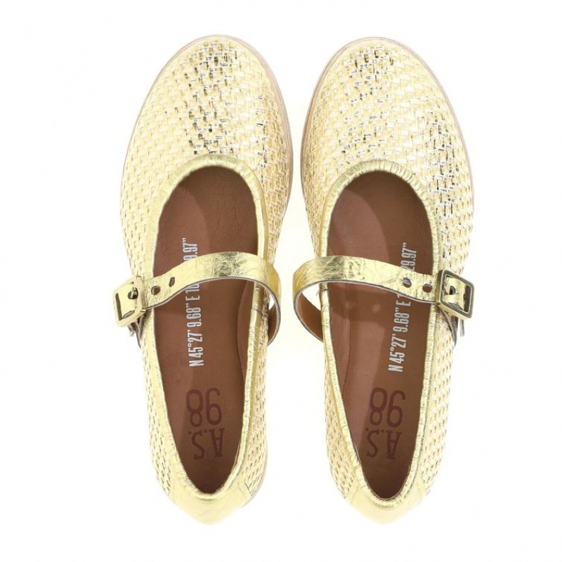 A.S.98 Janet flat shoes Dam Guld | SE-PF0435986