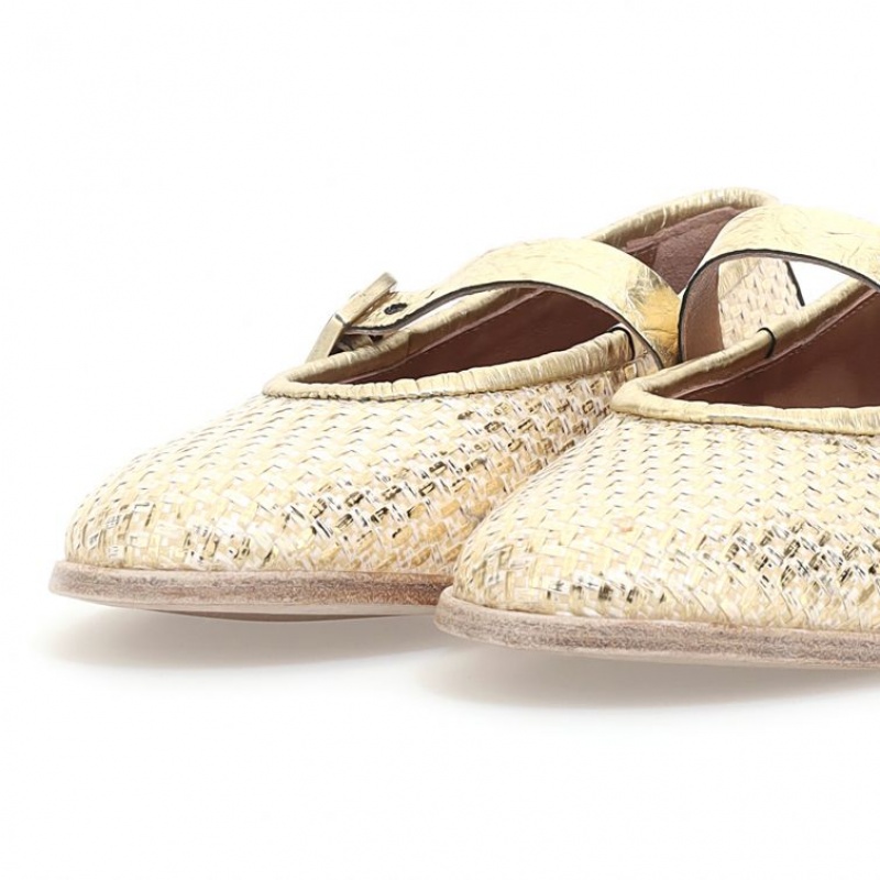 A.S.98 Janet flat shoes Dam Guld | SE-PF0435986