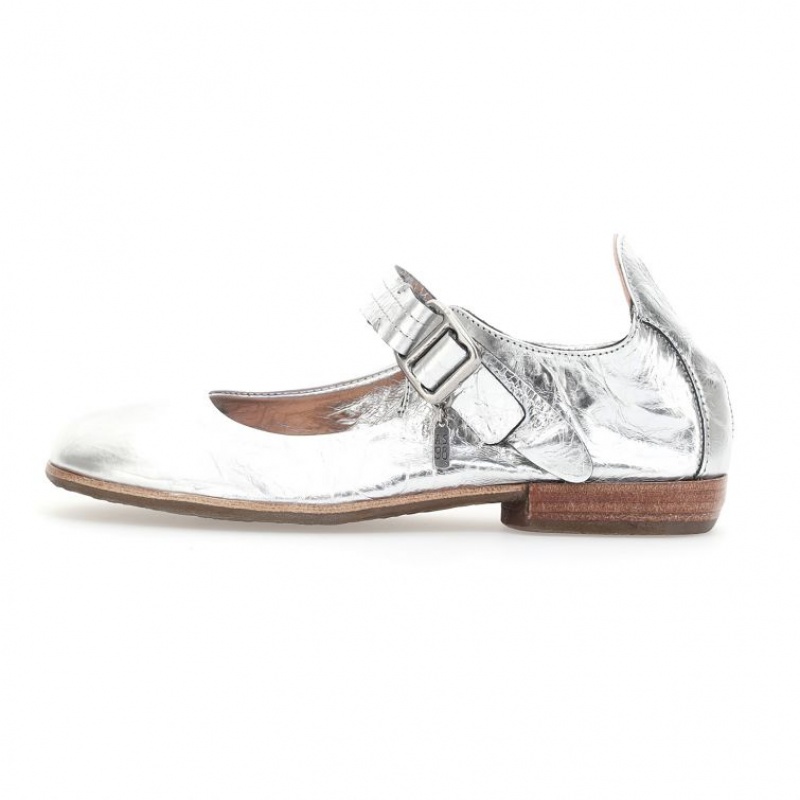 A.S.98 Zowie flat shoes Dam Silver | SE-IE2635497