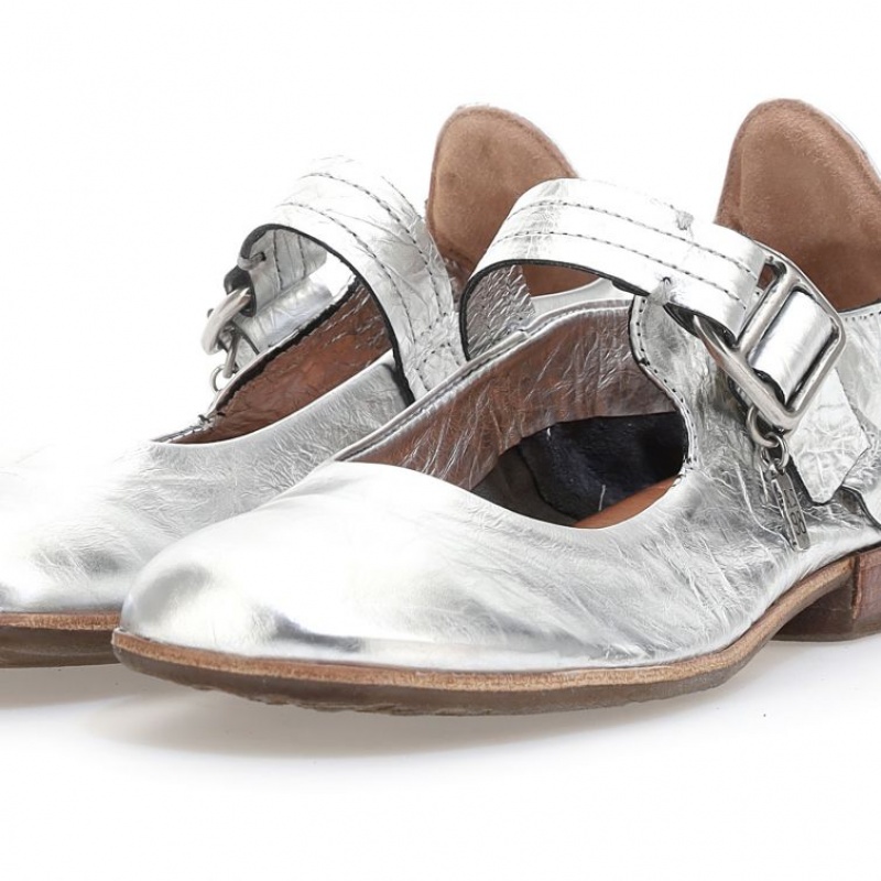 A.S.98 Zowie flat shoes Dam Silver | SE-IE2635497