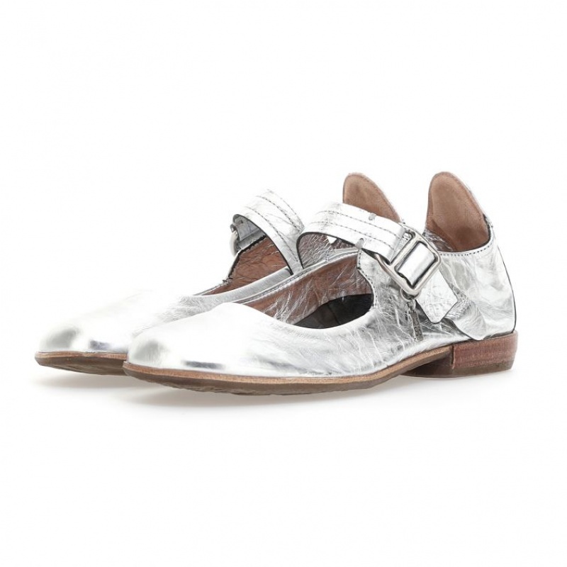 A.S.98 Zowie flat shoes Dam Silver | SE-IE2635497