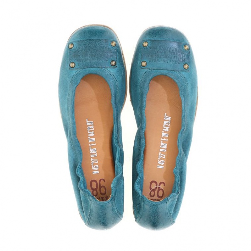 A.S.98 Zula flat shoes Dam Gröna | SE-UQ6134789